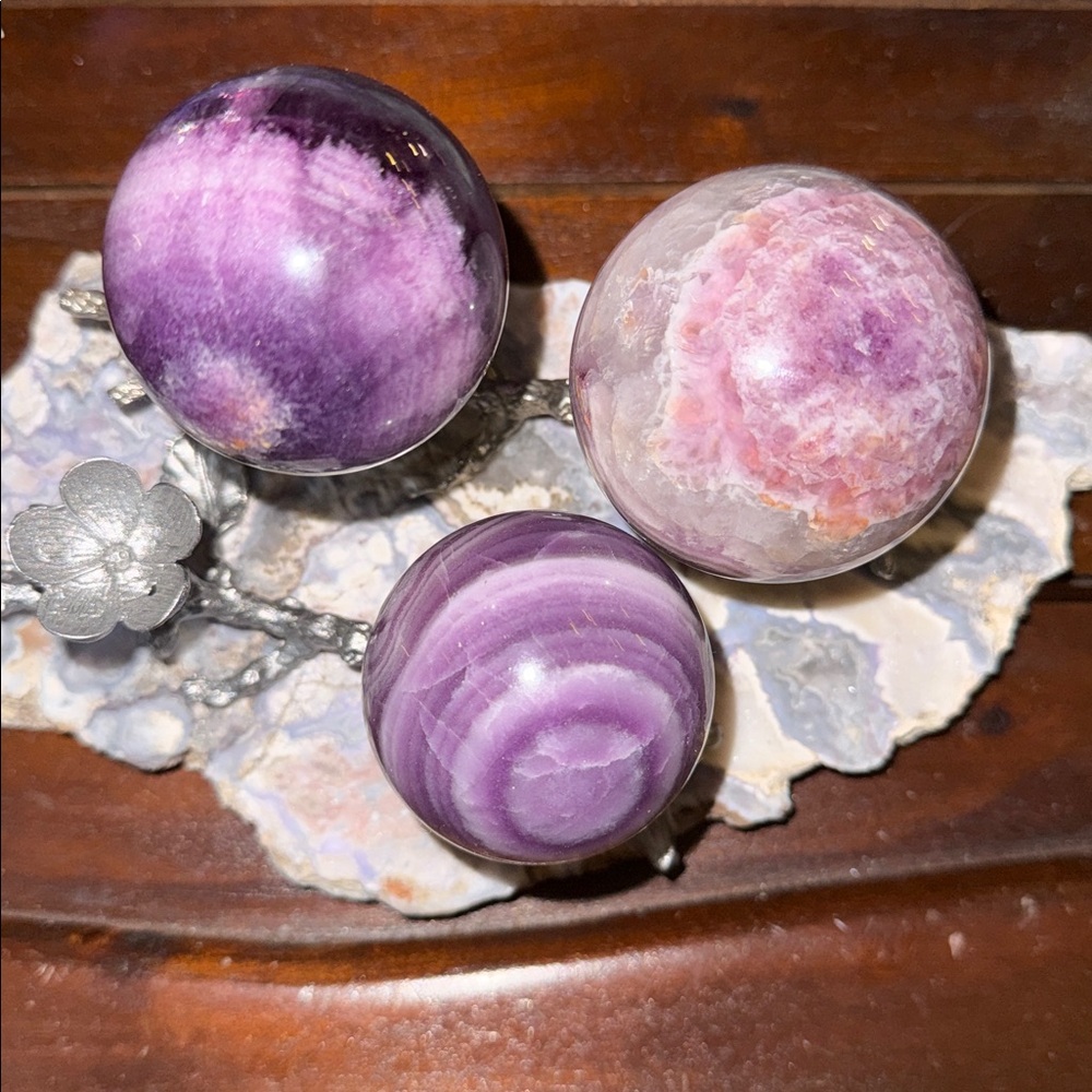 Silk Fluorite Spheres - Price for 1 - 2/13/26- Live Show Listing ๐น๐น - Picture 1 of 6